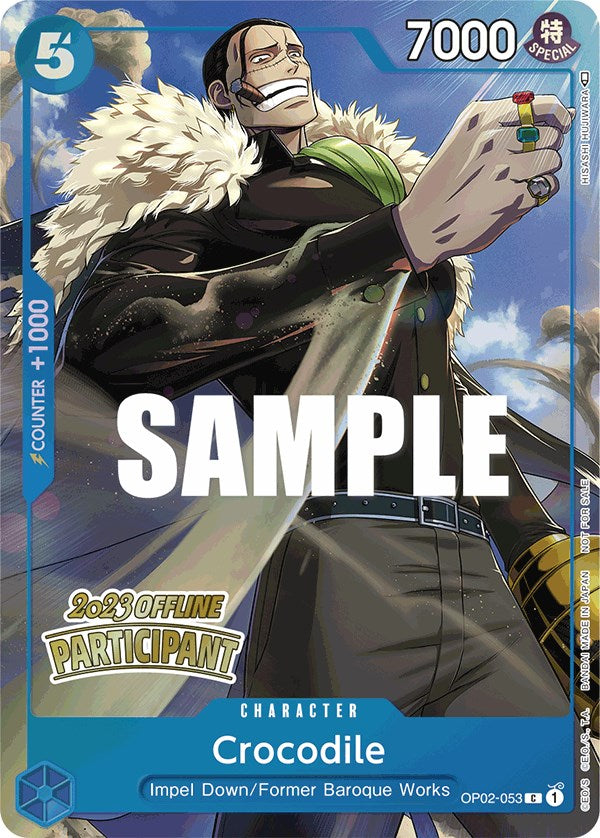 Crocodile (Offline Regional 2023) [Participant] [One Piece Promotion Cards] | Card Merchant Takapuna