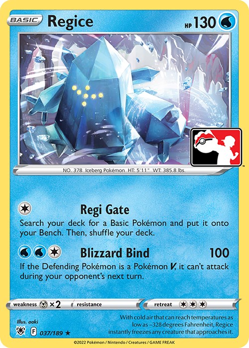 Regice (037/189) [Prize Pack Series Three] | Card Merchant Takapuna