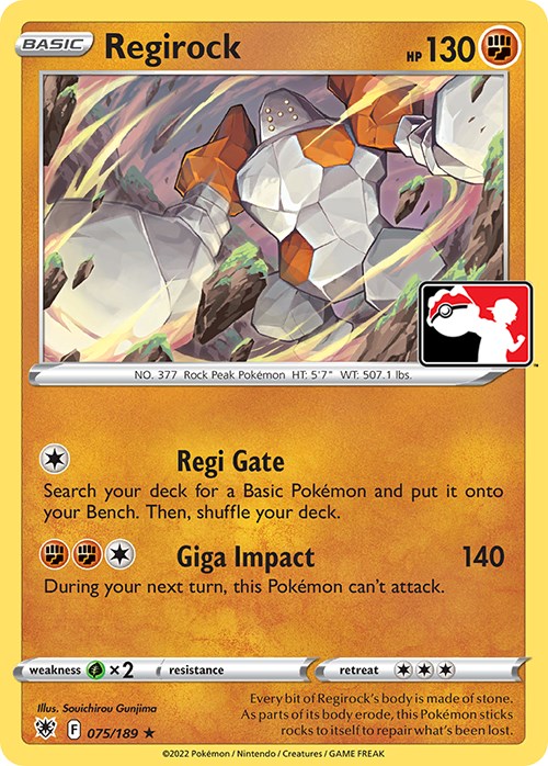 Regirock (075/189) [Prize Pack Series Three] | Card Merchant Takapuna