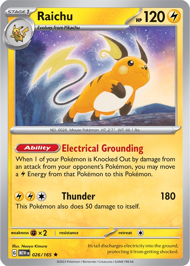 Raichu (026/165) [Scarlet & Violet 151] | Card Merchant Takapuna