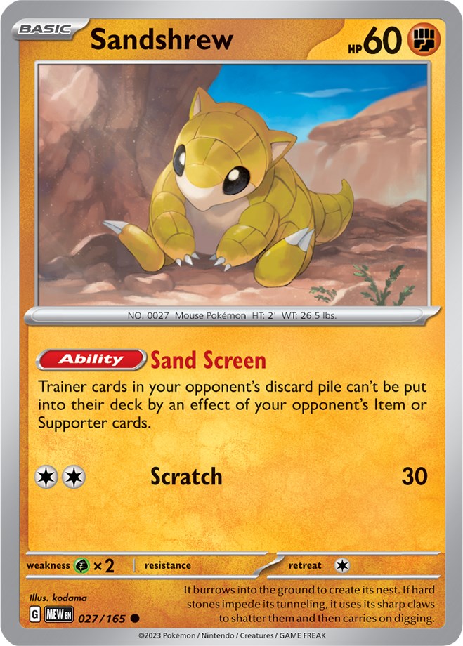 Sandshrew (027/165) [Scarlet & Violet: 151] | Card Merchant Takapuna