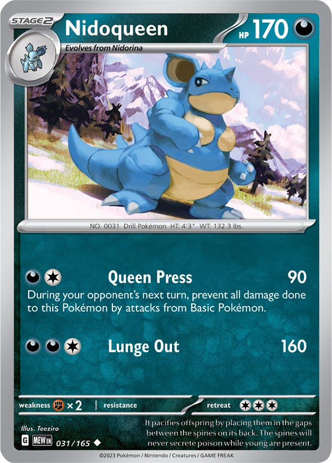 Nidoqueen (031/165) [Scarlet & Violet 151] | Card Merchant Takapuna