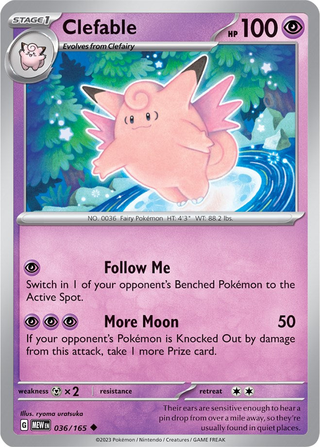 Clefable (036/165) [Scarlet & Violet: 151] | Card Merchant Takapuna