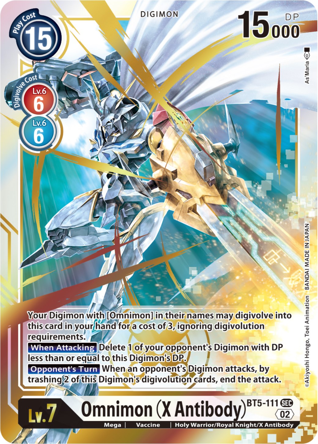 Omnimon (X Antibody) [BT5-111 ] (Resurgence Booster Reprint) [Resurgence Booster] | Card Merchant Takapuna