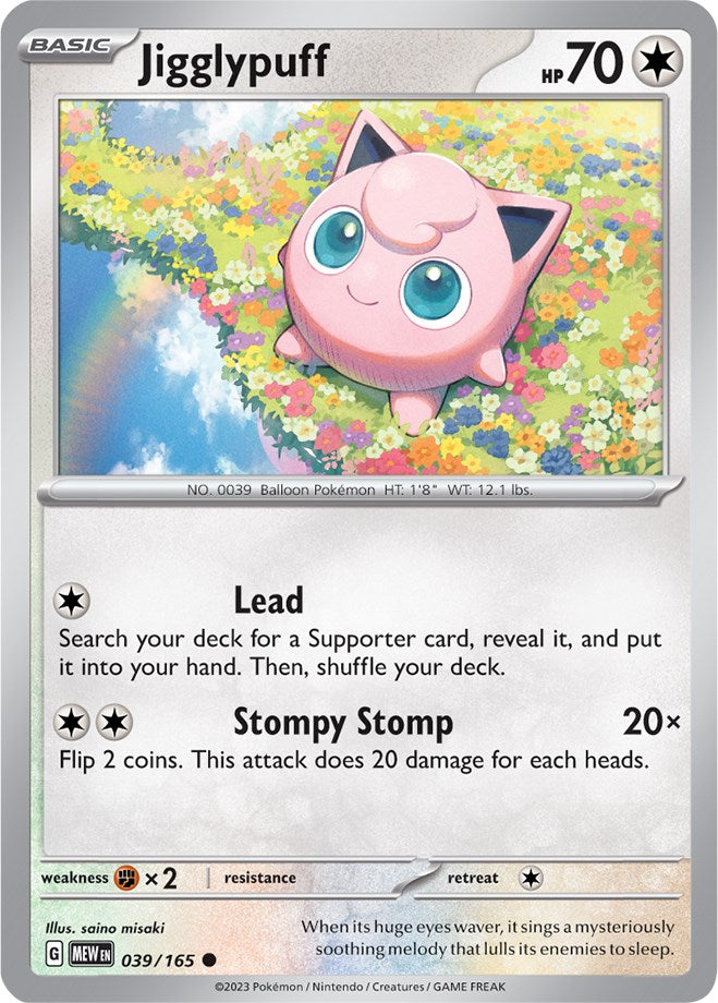 Jigglypuff (039/165) [Scarlet & Violet 151] | Card Merchant Takapuna