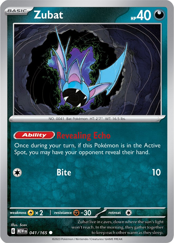 Zubat (041/165) [Scarlet & Violet: 151] | Card Merchant Takapuna