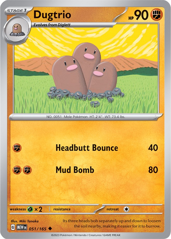 Dugtrio (051/165) [Scarlet & Violet: 151] | Card Merchant Takapuna