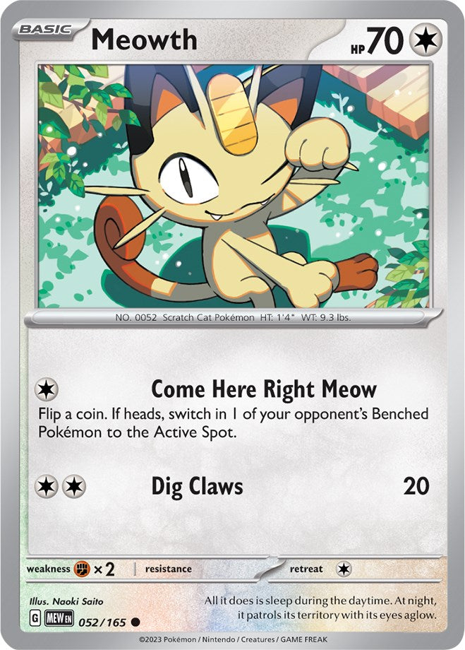 Meowth (052/165) [Scarlet & Violet 151] | Card Merchant Takapuna