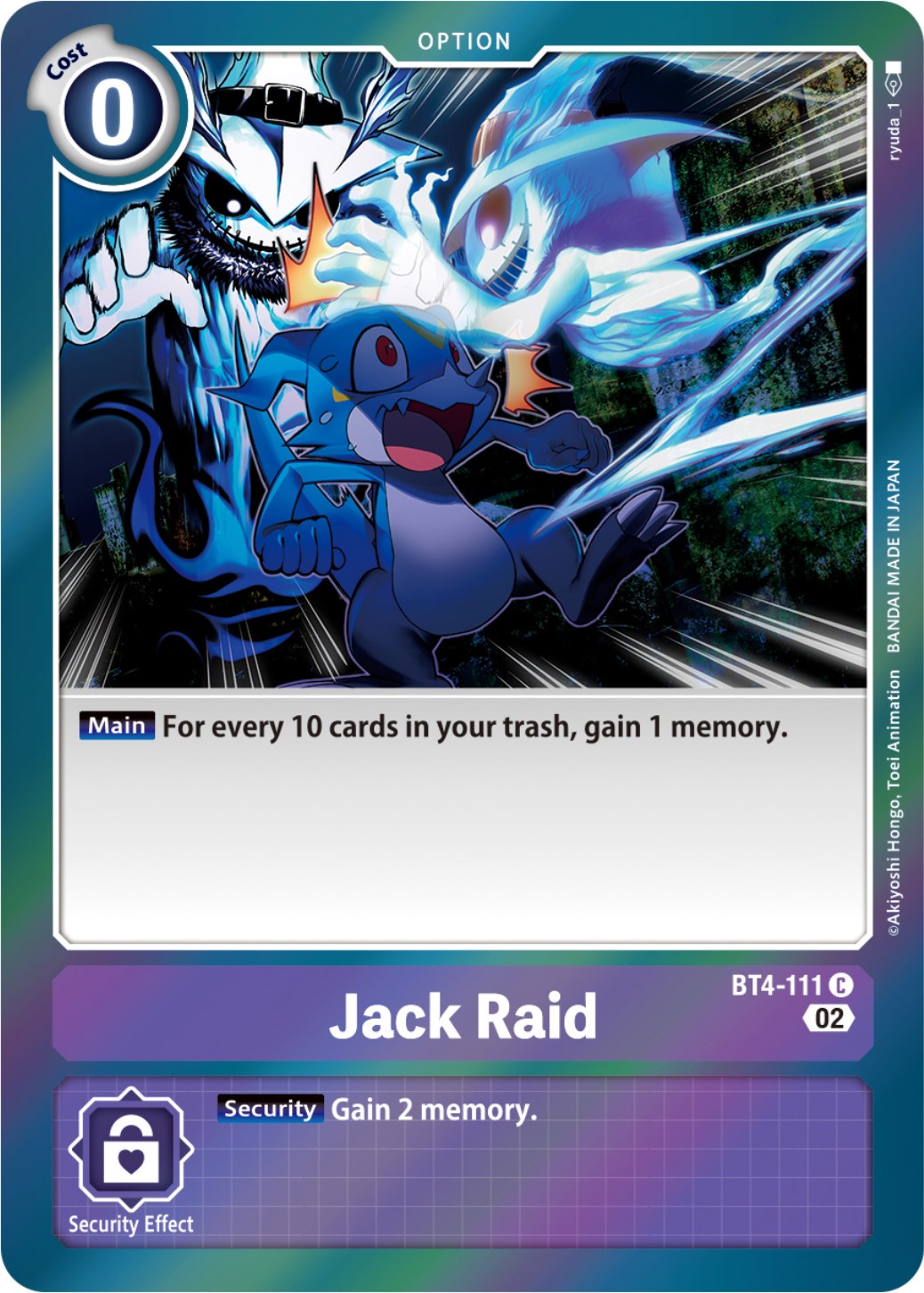 Jack Raid [BT4-111] (Resurgence Booster Reprint) [Resurgence Booster] | Card Merchant Takapuna