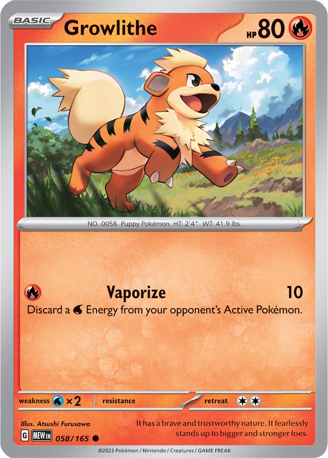 Growlithe (058/165) [Scarlet & Violet 151] | Card Merchant Takapuna