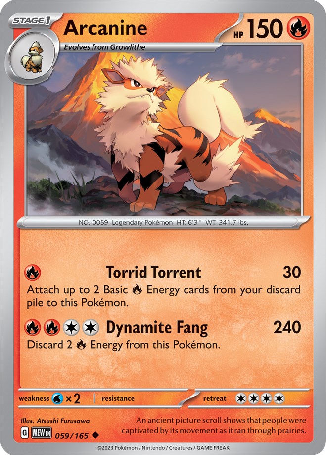 Arcanine (059/165) [Scarlet & Violet: 151] | Card Merchant Takapuna