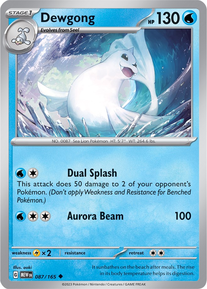 Dewgong (087/165) [Scarlet & Violet: 151] | Card Merchant Takapuna