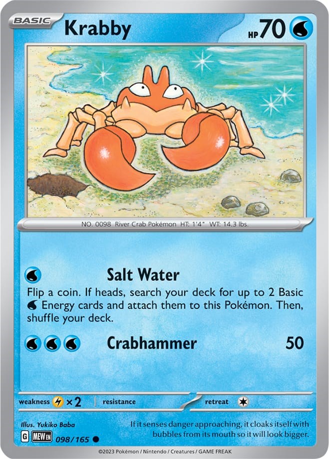 Krabby (098/165) [Scarlet & Violet: 151] | Card Merchant Takapuna