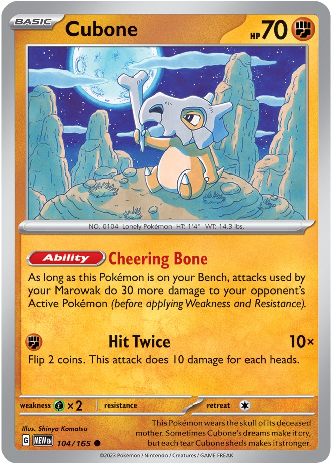 Cubone (104/165) [Scarlet & Violet 151] | Card Merchant Takapuna