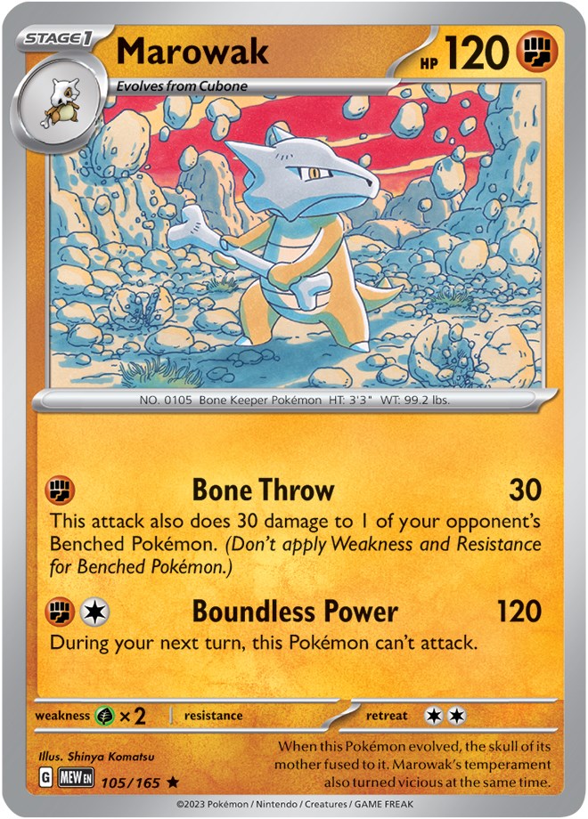 Marowak (105/165) [Scarlet & Violet 151] | Card Merchant Takapuna