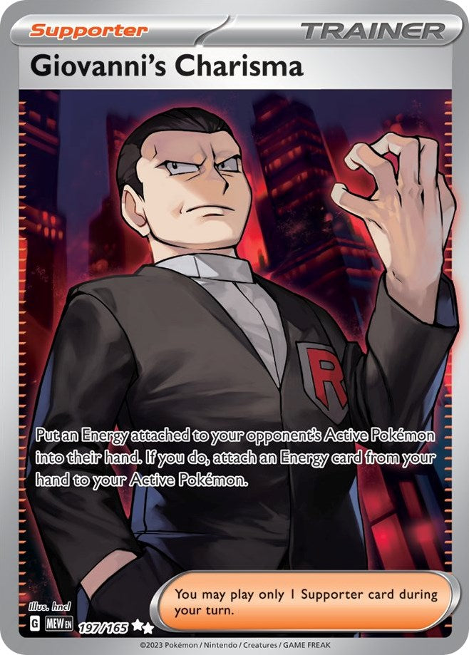 Giovanni's Charisma (197/165) [Scarlet & Violet: 151] | Card Merchant Takapuna