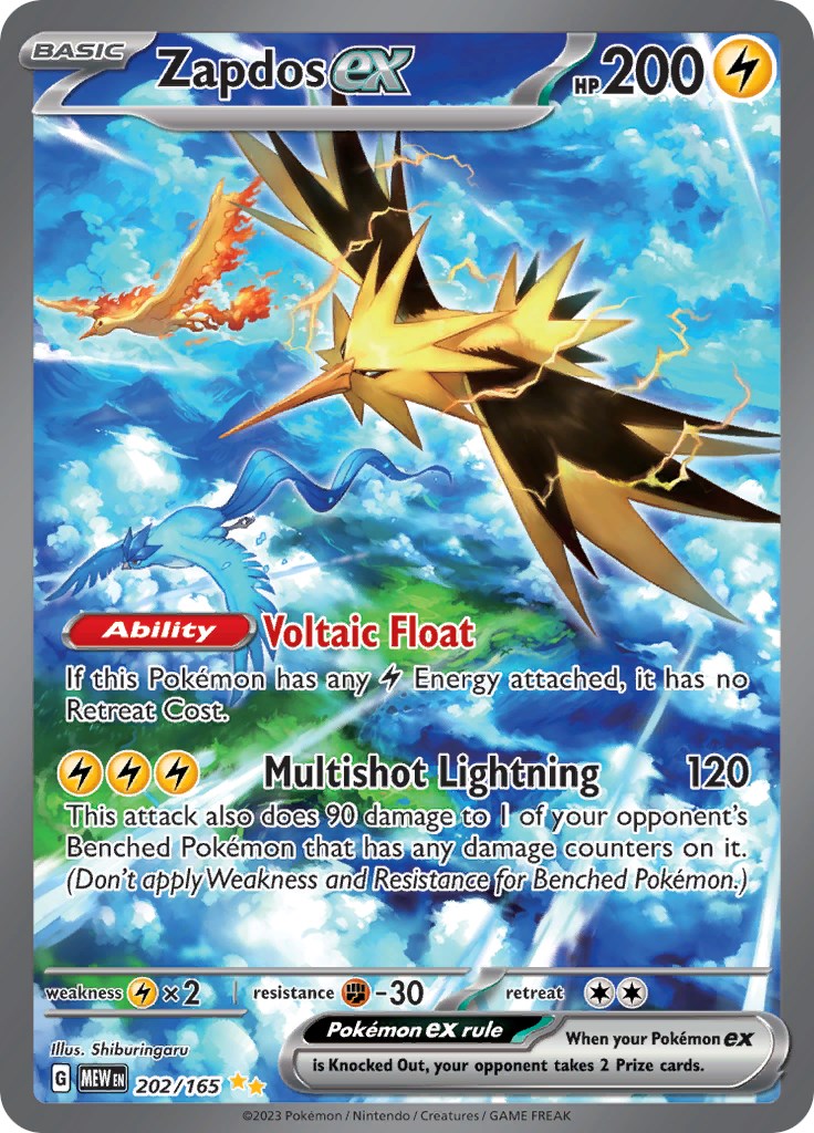 Zapdos ex (202/165) [Scarlet & Violet 151] | Card Merchant Takapuna