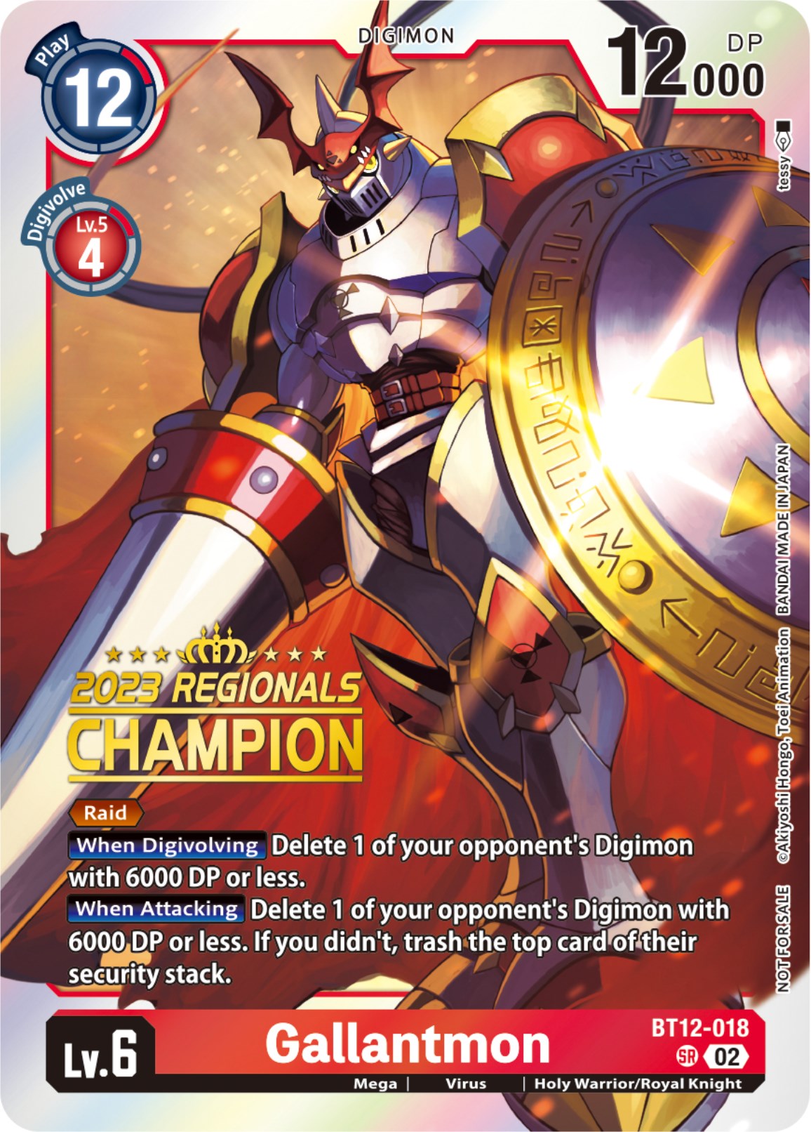 Gallantmon [BT12-018] (2023 Regionals Champion) [Across Time] | Card Merchant Takapuna