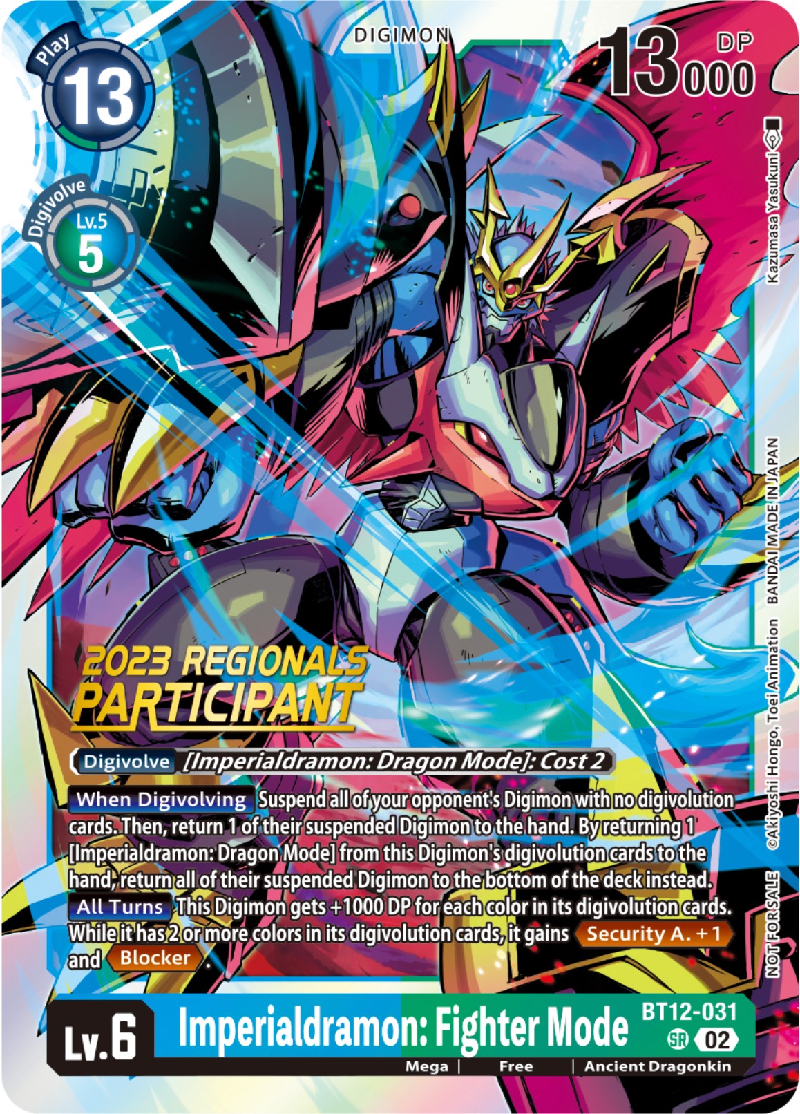 Imperialdramon: Fighter Mode [BT12-031] (2023 Regionals Participant) [Across Time] | Card Merchant Takapuna