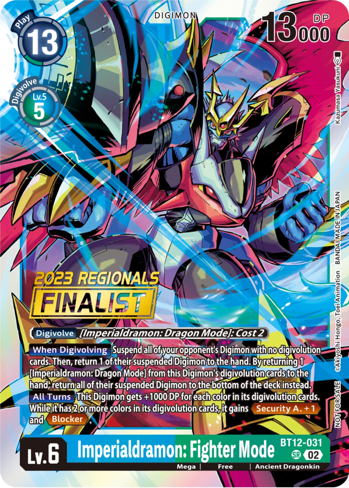 Imperialdramon: Fighter Mode [BT12-031] (2023 Regionals Finalist) [Across Time] | Card Merchant Takapuna