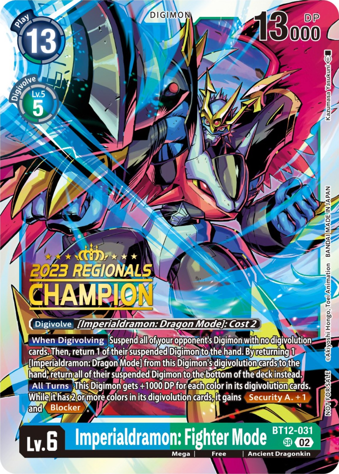 Imperialdramon: Fighter Mode [BT12-031] (2023 Regionals Champion) [Across Time] | Card Merchant Takapuna