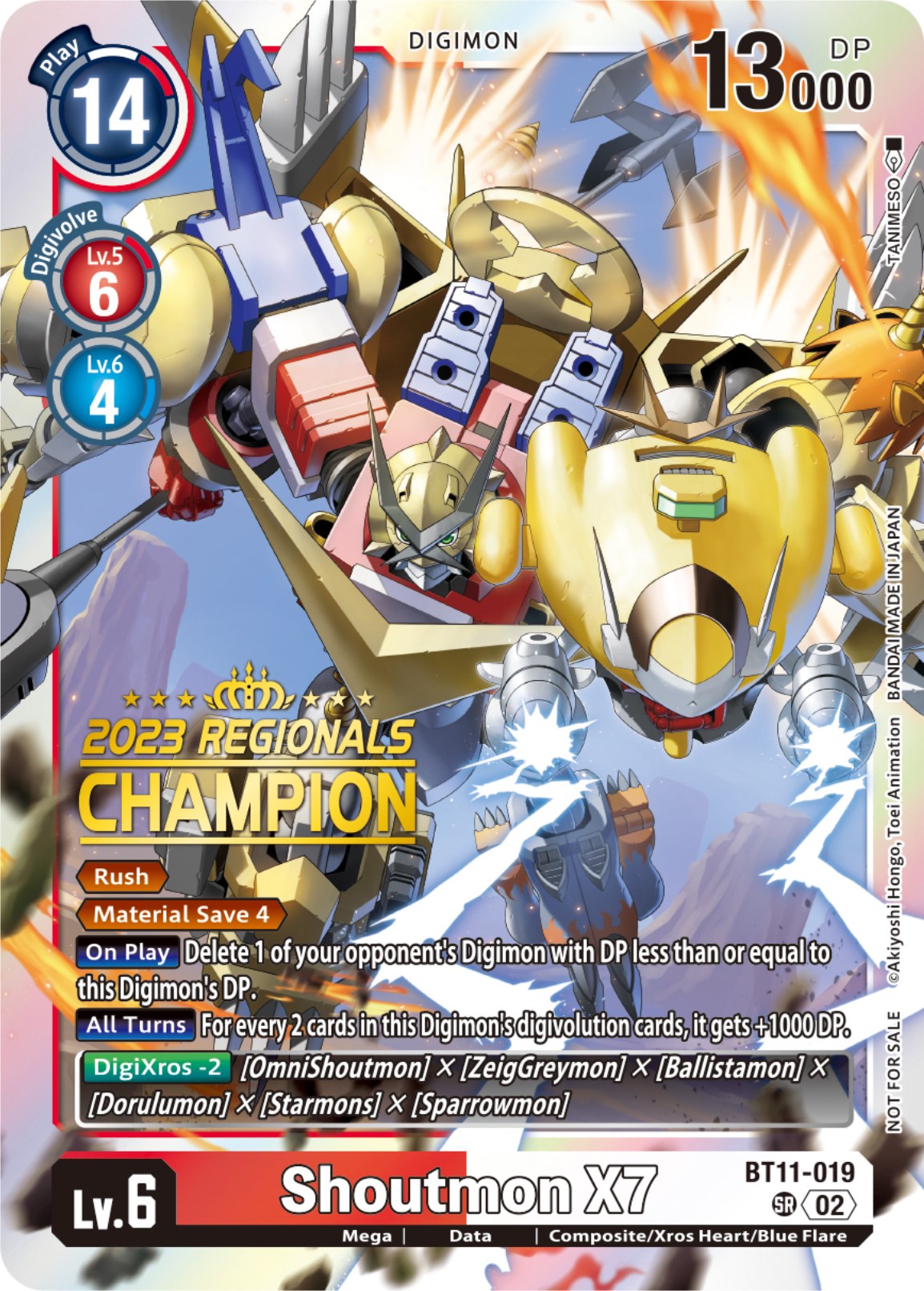 Shoutmon X7 [BT11-019] (2023 Regionals Champion) [Dimensional Phase] | Card Merchant Takapuna