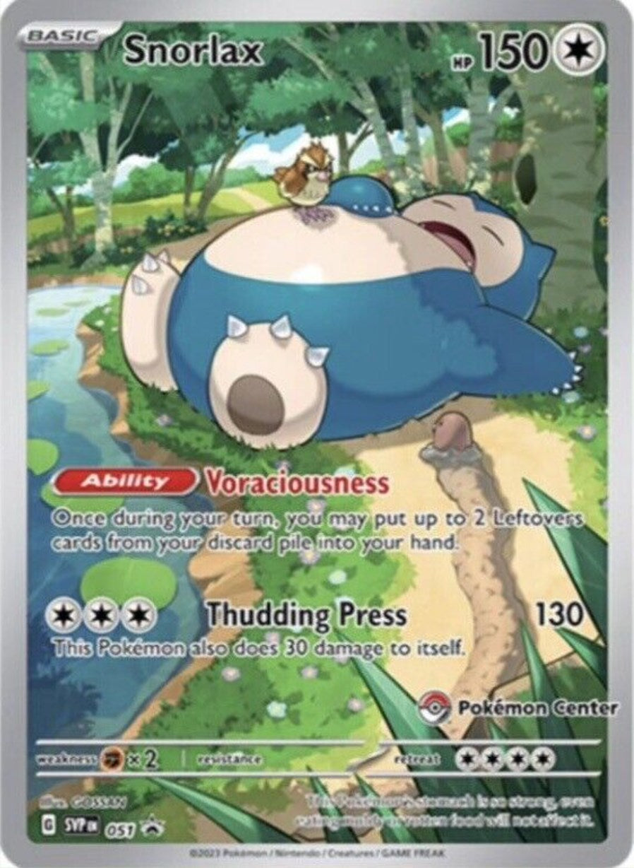 Snorlax (051) (Pokemon Center Exclusive) [Scarlet & Violet: Black Star Promos] | Card Merchant Takapuna