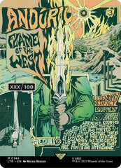 Anduril, Flame of the West (Borderless Poster) (Serialized) [The Lord of the Rings: Tales of Middle-Earth] | Card Merchant Takapuna