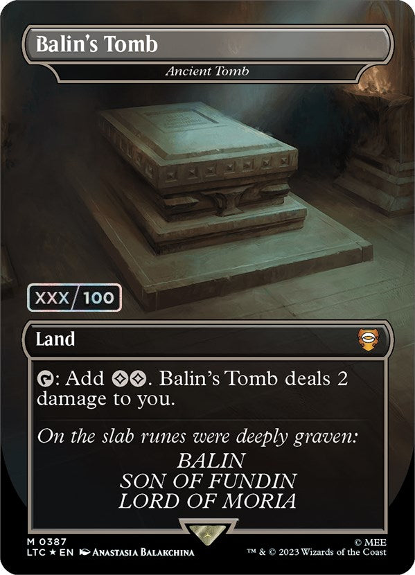 Balin's Tomb - Ancient Tomb (Serialized) [The Lord of the Rings: Tales of Middle-Earth Commander] | Card Merchant Takapuna