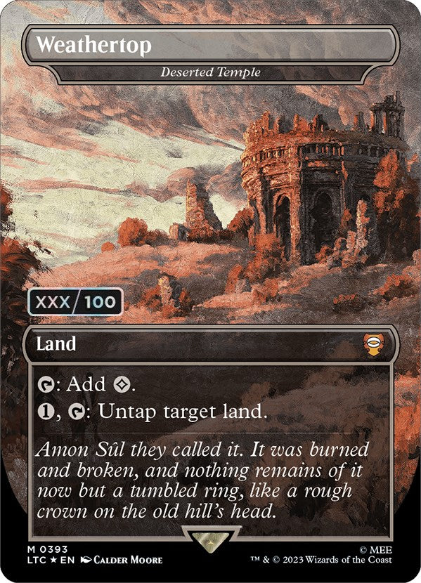 Weathertop - Deserted Temple (Serialized) [The Lord of the Rings: Tales of Middle-Earth Commander] | Card Merchant Takapuna