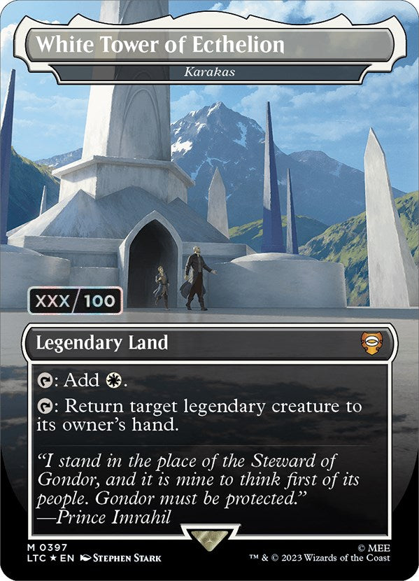 White Tower of Ecthelion - Karakas (Serialized) [The Lord of the Rings: Tales of Middle-Earth Commander] | Card Merchant Takapuna