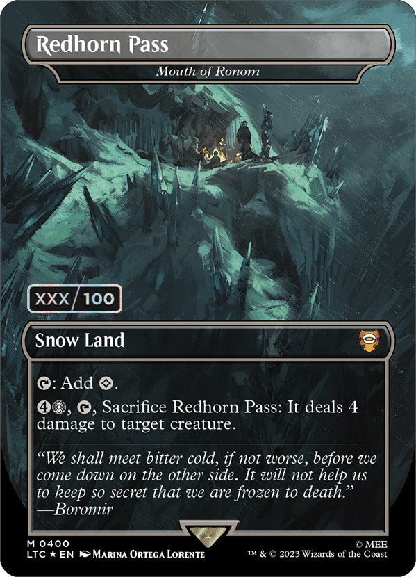 Redhorn Pass - Mouth of Ronom (Serialized) [The Lord of the Rings: Tales of Middle-Earth Commander] | Card Merchant Takapuna