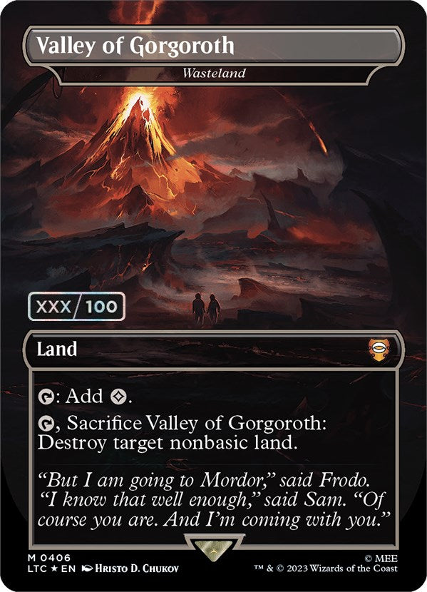 Valley of Gorgoroth - Wasteland (Serialized) [The Lord of the Rings: Tales of Middle-Earth Commander] | Card Merchant Takapuna