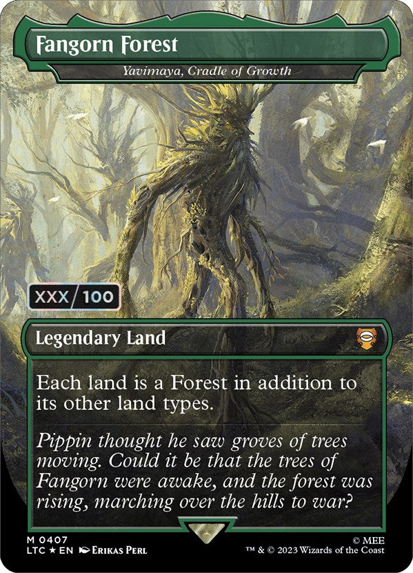 Fangorn Forest - Yavimaya, Cradle of Growth (Serialized) [The Lord of the Rings: Tales of Middle-Earth Commander] | Card Merchant Takapuna