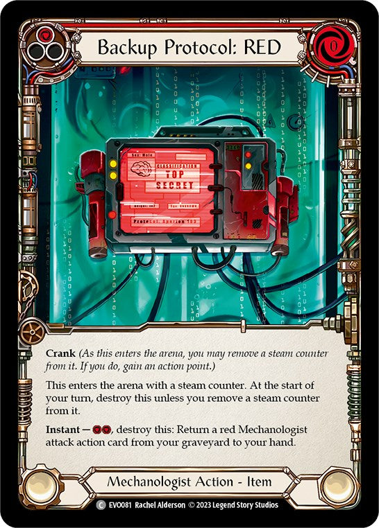 Backup Protocol: RED [EVO081] (Bright Lights) | Card Merchant Takapuna