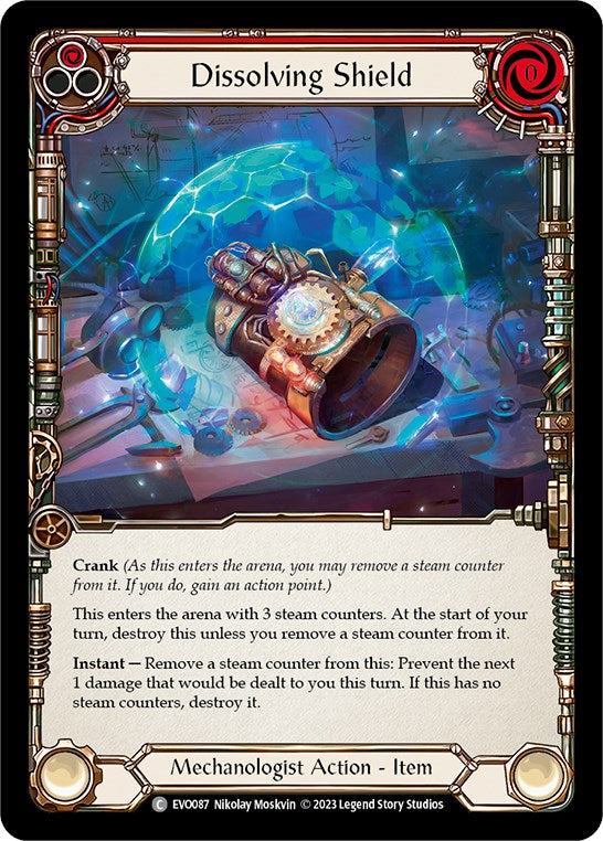 Dissolving Shield (Red) [EVO087] (Bright Lights)  Rainbow Foil | Card Merchant Takapuna