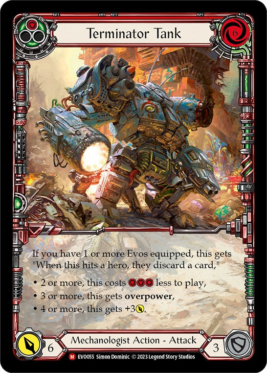 Terminator Tank (Extended Art) [EVO055] (Bright Lights)  Rainbow Foil | Card Merchant Takapuna