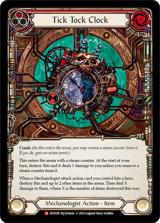 Tick Tock Clock [EVO074] (Bright Lights)  Rainbow Foil | Card Merchant Takapuna