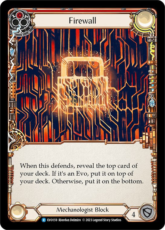 Firewall (Red) [EVO159] (Bright Lights)  Rainbow Foil | Card Merchant Takapuna