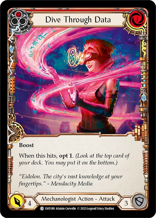 Dive Through Data (Red) [EVO189] (Bright Lights) | Card Merchant Takapuna