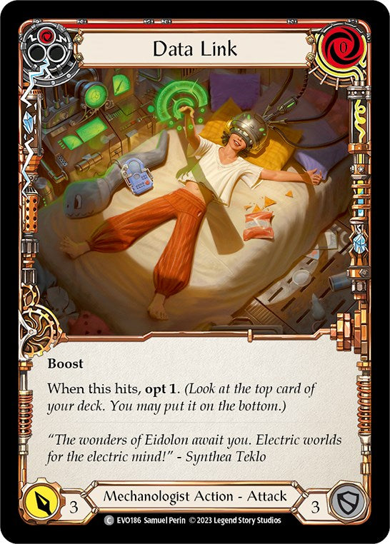 Data Link (Red) [EVO186] (Bright Lights) | Card Merchant Takapuna