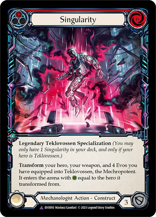 Singularity // Teklovossen, the Mechropotent (Cold Foil Marvel) [EVO010] (Bright Lights)  Cold Foil | Card Merchant Takapuna