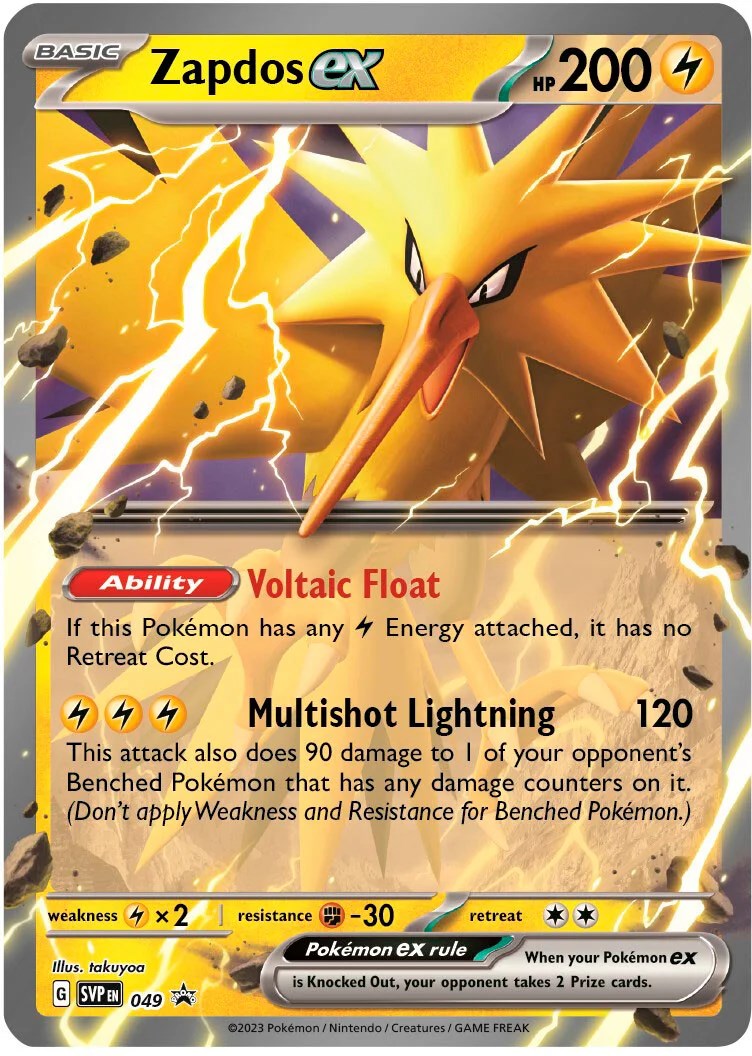 Zapdos ex (049) [Scarlet & Violet: Black Star Promos] | Card Merchant Takapuna