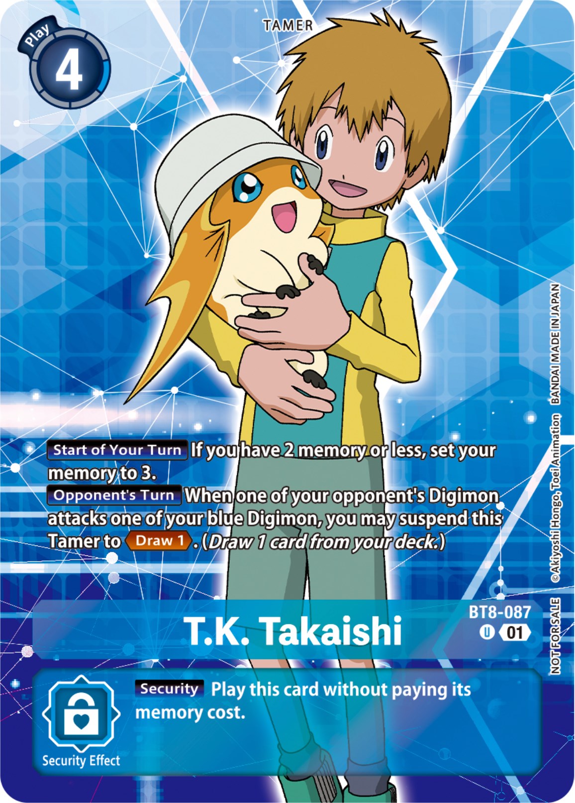 T.K. Takaishi [BT8-087] (Tamer Party Pack -The Beginning-) [New Awakening] | Card Merchant Takapuna