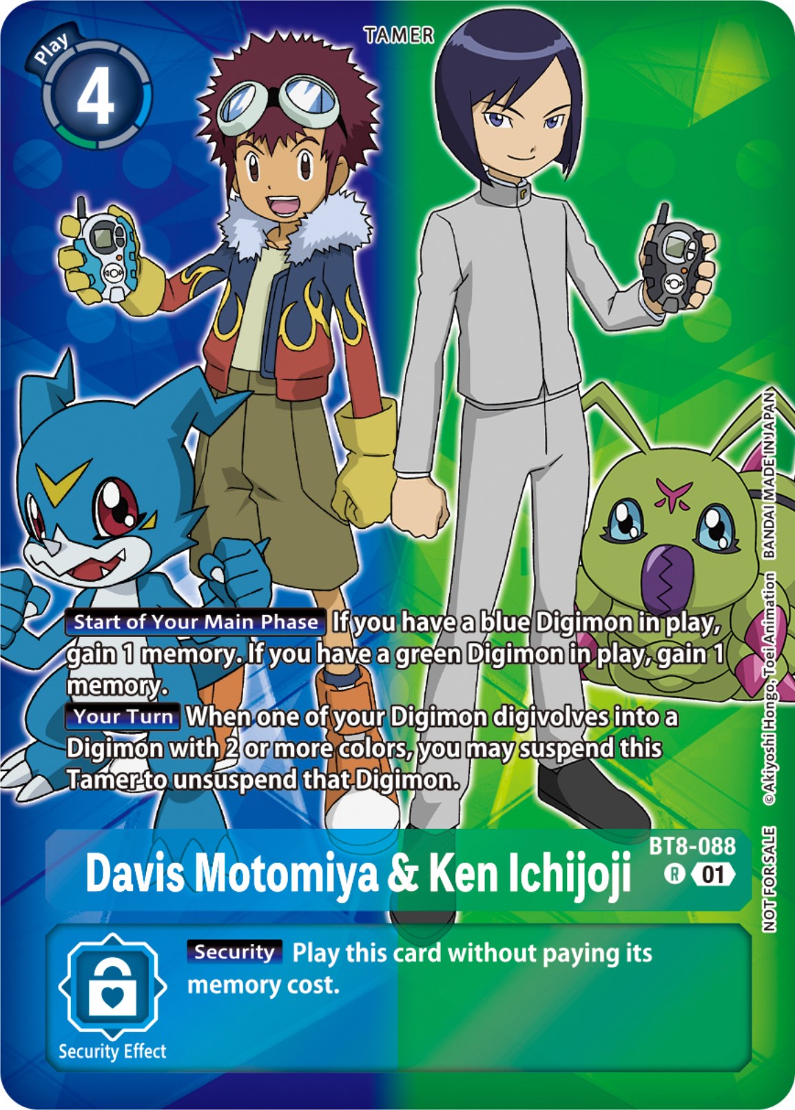 Davis Motomiya & Ken Ichijoji [BT8-088] (Tamer Party Pack -The Beginning-) [New Awakening] | Card Merchant Takapuna