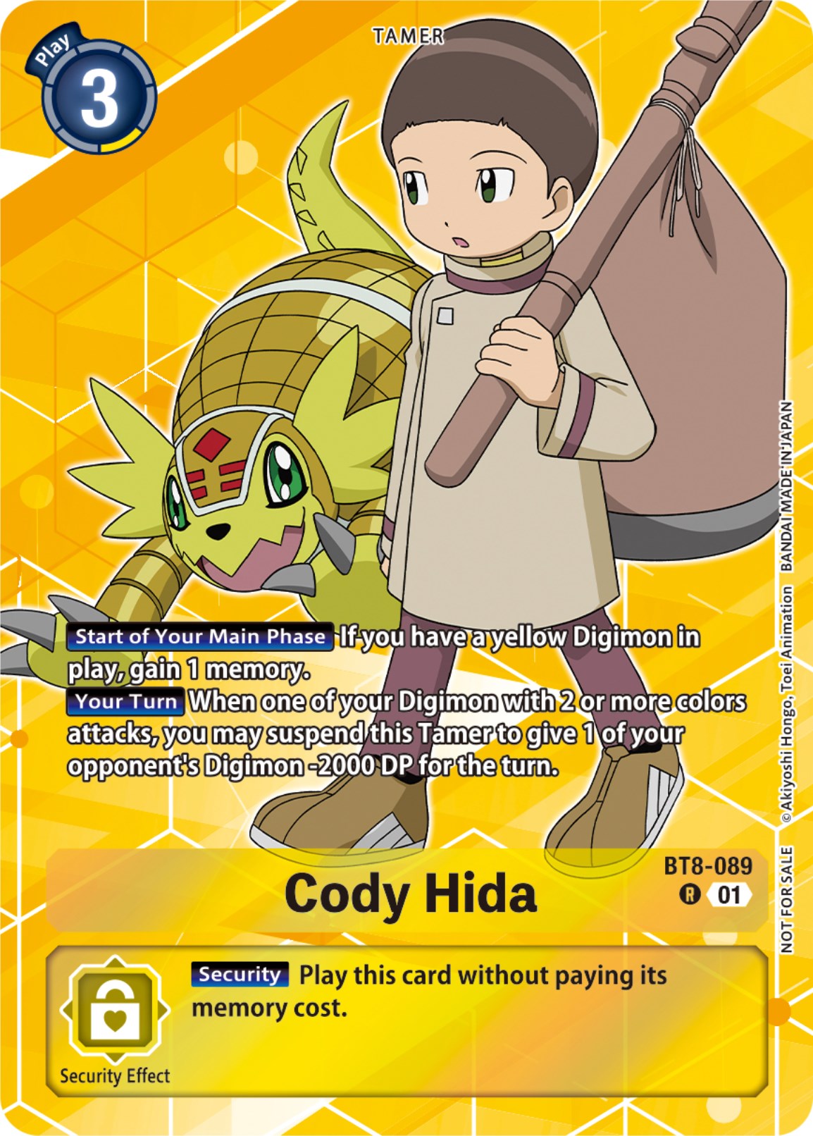 Cody Hida [BT8-089] (Tamer Party Pack -The Beginning-) [New Awakening] | Card Merchant Takapuna