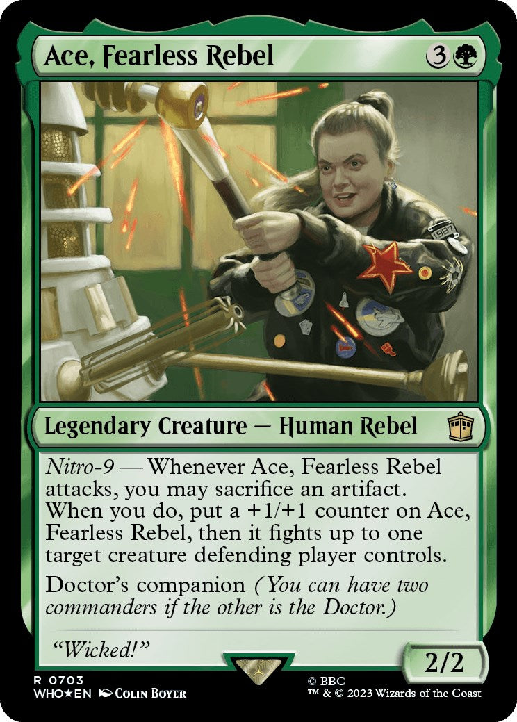 Ace, Fearless Rebel (Surge Foil) [Doctor Who] | Card Merchant Takapuna