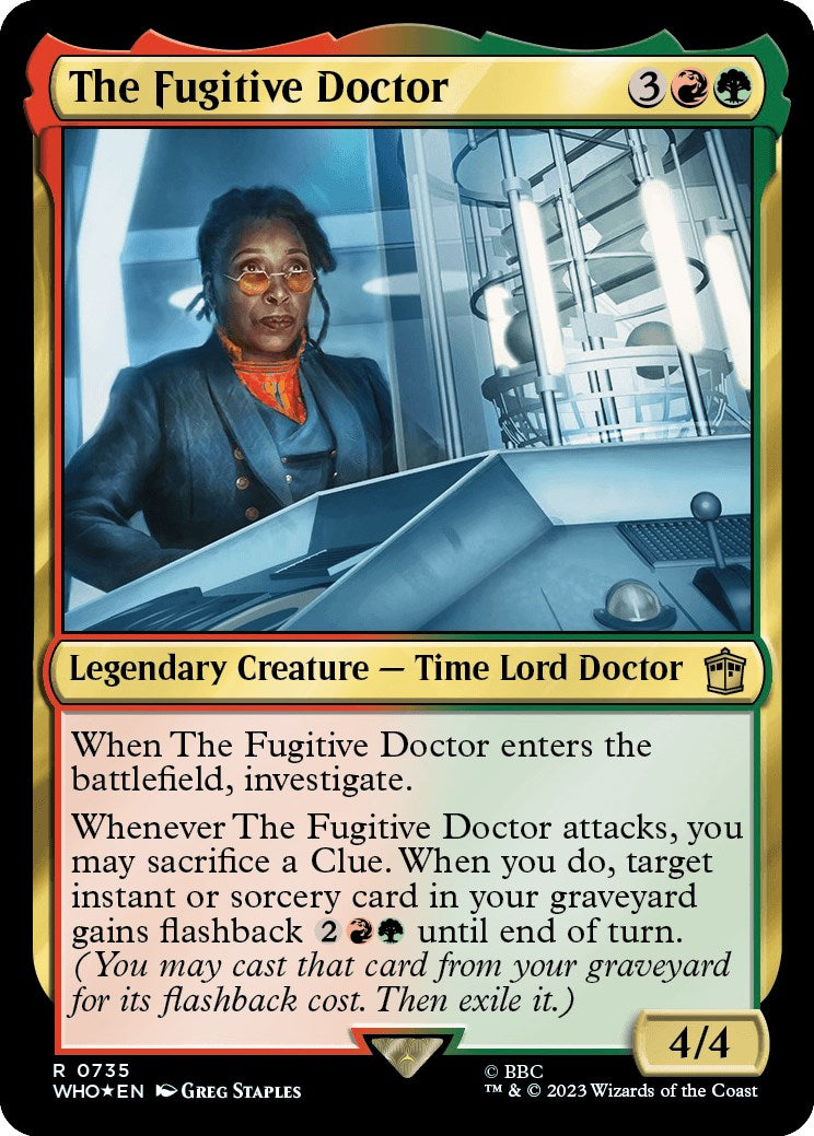 The Fugitive Doctor (Surge Foil) [Doctor Who] | Card Merchant Takapuna