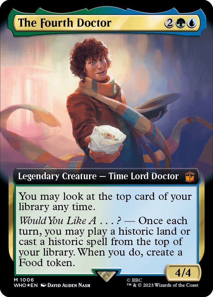 The Fourth Doctor (Extended Art) (Surge Foil) [Doctor Who] | Card Merchant Takapuna