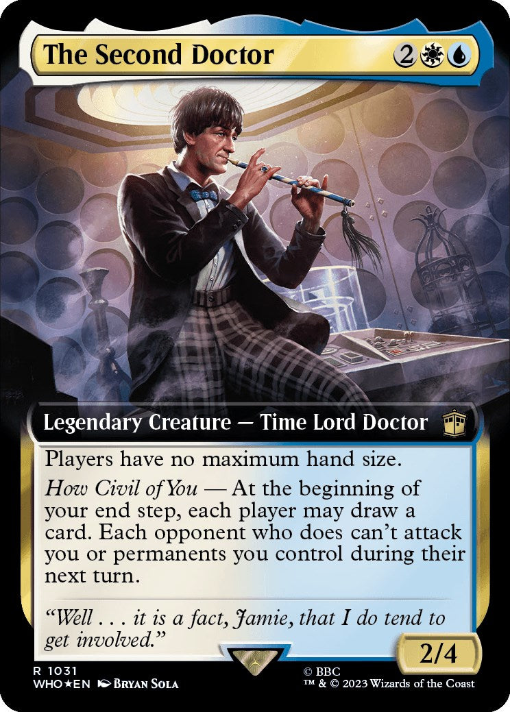 The Second Doctor (Extended Art) (Surge Foil) [Doctor Who] | Card Merchant Takapuna